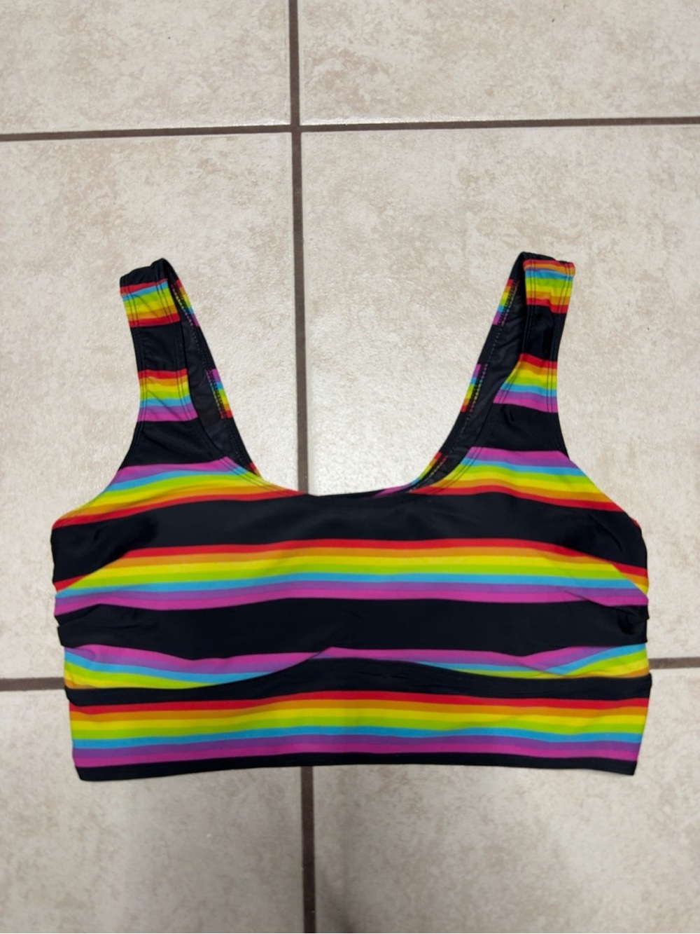 Torrid Rainbow Stripe Bikini Swim Top Size 1 14/16